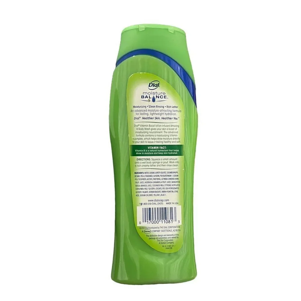 Dial Vitamin Boost Lotion Infused Moisturizing Body Wash 16 oz Green‎